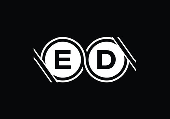E D Initial Letter Logo design vector template, Graphic Alphabet Symbol for Corporate Business Identity
