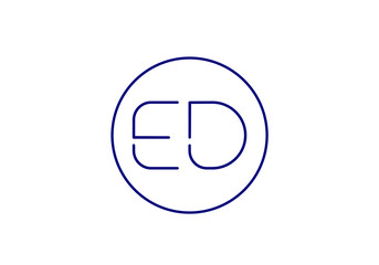 E D Initial Letter Logo design vector template, Graphic Alphabet Symbol for Corporate Business Identity