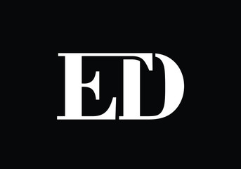 E D Initial Letter Logo design vector template, Graphic Alphabet Symbol for Corporate Business Identity