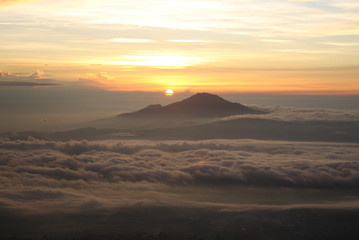 sunrise in the mountains