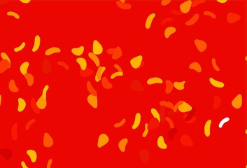 Light Orange vector template with memphis shapes.