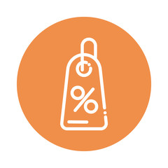 discount percentage tag block and flat style icon
