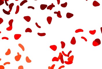 Light Red vector backdrop with abstract shapes.