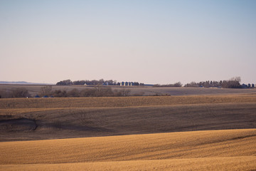 Rolling hills landscape in the midwest