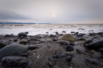 waves and rocks