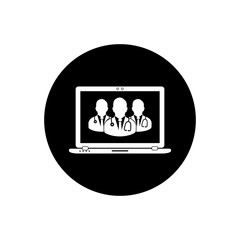 E Healthcare and Medical Service Rounded Icon. Editable Vector EPS Symbol Illustration.