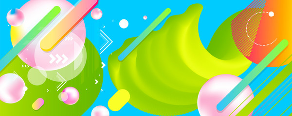 Green and yellow lines and points colorful background. Banner summer ecology poster triangle vector futuristic light minimal geometric