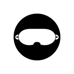 Journey Sleeping Mask Button Icon. Editable Vector EPS Symbol Illustration.