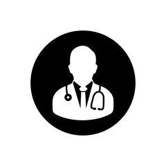 Medical Doctor Consultant Button Icon.
