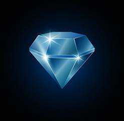 diamond, crystal, stone, blue, jewelry, brilliant, precious, luxury, gemstone, abstract, 3d, clear, shiny, gems, carat, shine, expensive, illustration, icon