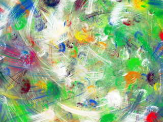 green abstract fractal background 3d rendering illustration