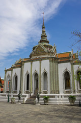 Fototapeta na wymiar Phra Wiharn Yod at Temple of the Emerald Buddha in Bangkok, Thailand
