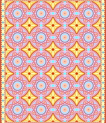 Gorgeous ornamental pattern with colorful background