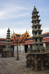 Wat Pho or Wat Phra Chetuphon, Temple of the Reclining Buddha. Bangkok, Thailand