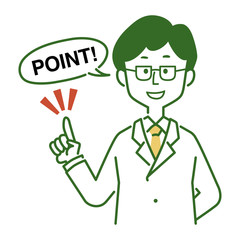 白衣　男性　ポイント