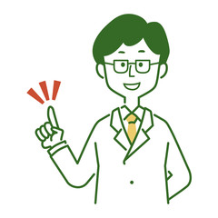 白衣　男性　ポイント　チェック