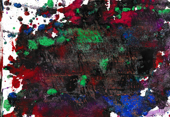 Texture on watercolor paper, gouache material