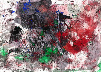 Structure, in which a spray of black paint reminiscent of Carly