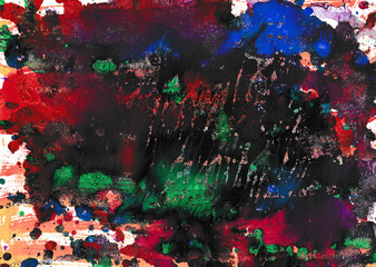 Texture in dark colors, gouache