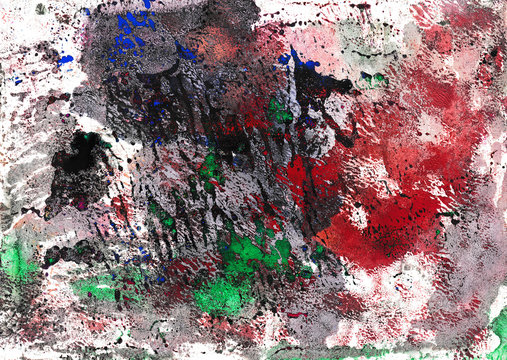 Structure, in which a spray of black paint reminiscent of Carly