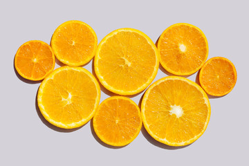 Oranges on a light background