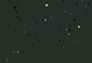 Light Multicolor, Rainbow vector pattern with symbol of cards.