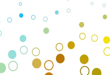 Light Blue, Yellow vector layout with circle shapes.