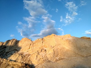 mountain landscape with blue sky