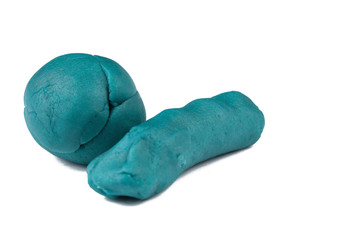 Plasticine isolated on white background.Copy space