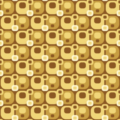 Midcentury geometric retro design. Timeless seamless pattern.