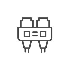 Optical port line outline icon