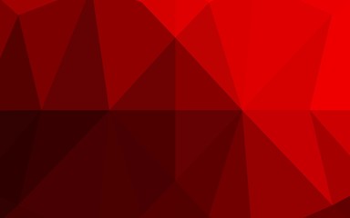 Dark Red vector hexagon mosaic template. Colorful abstract illustration with gradient. The polygonal design can be used for your web site.