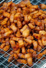 thai food Fried pork cooking