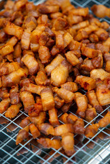 thai food Fried pork cooking