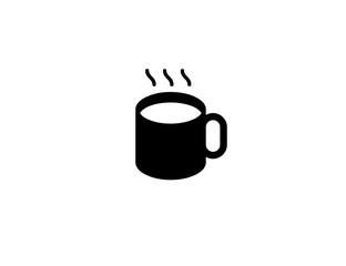 Hot drink cup vector flat icon. Isolated coffee, cappuccino, tea cup, mug emoji illustration