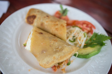 Chapati with vegetables