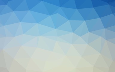 Fototapeta premium Light Blue, Yellow vector abstract polygonal texture. An elegant bright illustration with gradient. Triangular pattern for your business design.