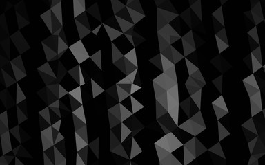 Dark Silver, Gray vector abstract polygonal texture. A sample with polygonal shapes. Brand new style for your business design.