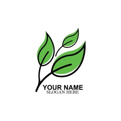 green leaf ecology nature vector icon
