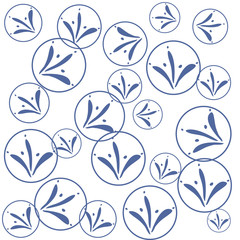 Design calendar 2021 year in trendy ornamental style. Stationery planner template. Vector illustration. Week starts on Monday. Set of 12 months. Made in blue and white colors