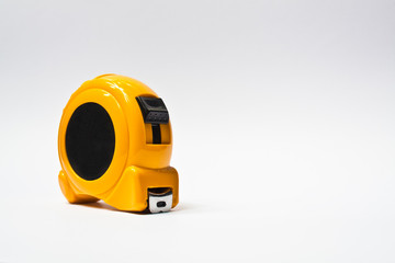 yellow color flexometer, construction tool