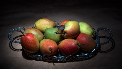 Fresh ripe organic pears