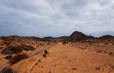 Lobos Island, Spain - october 2019. Isla De Lobos Lobos Island a largely unhabited volcanic island...
