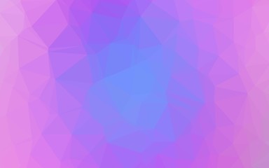 Light Pink, Blue vector polygonal pattern. Colorful illustration in Origami style with gradient.  Template for your brand book.