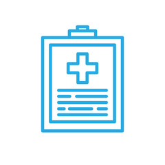 Obraz premium medical history line icon, vector illustration