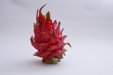 red dragon fruit isolated white background