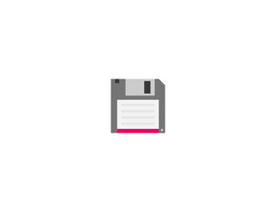 Floppy Disk vector flat icon. Isolated floppy disc emoji illustration 