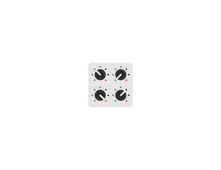 Control knobs vector flat icon. Isolated volume control knobs emoji illustration 