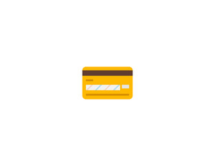 Obraz premium Credit card vector flat icon. Isolated bank credit card emoji illustration 