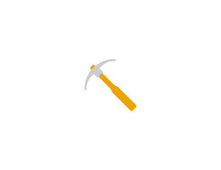 Pick vector flat icon. Isolated pickle, pickaxe, axe emoji illustration